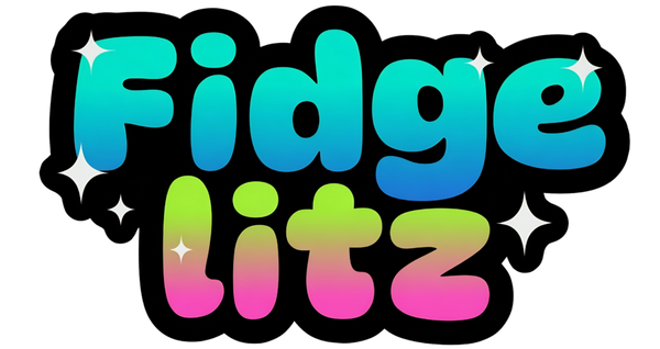 Colorful 'Fidge Litz' logo with gradient colors on a white background
